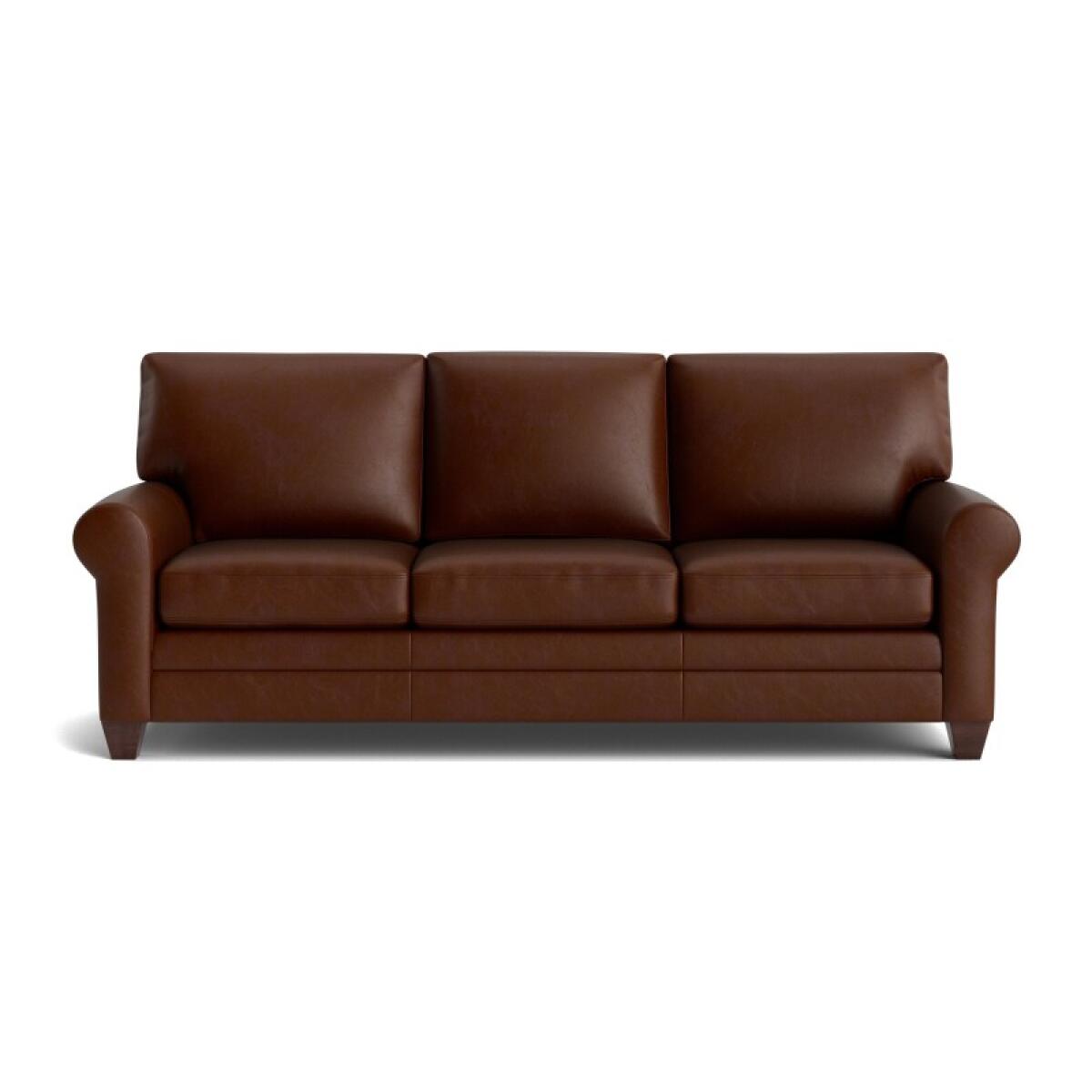Carolina Leather Roll Arm Sofa Sofas Bassett Furniture 2 Carolina Leather Roll Arm Sofa Sofas Bassett Furniture 2