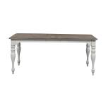 Magnolia Manor 5 Piece Leg Table Set Dining Sets Antique White & Weathered Bark 16