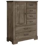 Cool Rustic Standing Chest - 6 Drawers With 1 Door - 172-117 - Image 6