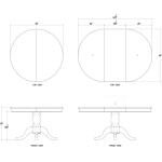 Farmhouse Round Extension Table 48 - 67.5'' - Image 7