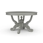 Mandolin Dining Table W/ Solid Hardwood Top