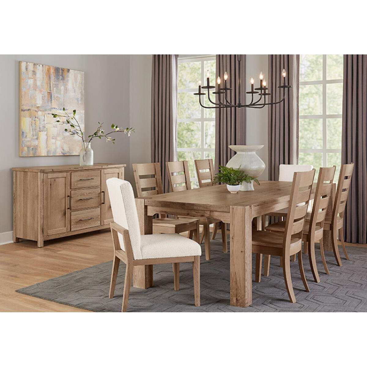 Dovetail Dining 76 inch GATHERING DINING TABLE Dining Tables Bleached White 2 Dovetail Dining 76 inch GATHERING DINING TABLE Dining Tables Bleached White 2