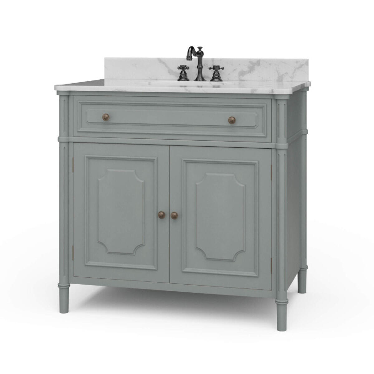 5ccf29b3baa02dc822fa86c245ea049c Nantes Single Vanity W/ Sink & Marble Top - Image 1