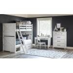 Complete Twin Over Twin Bunk End White Finish Youth Beds Aged White 10