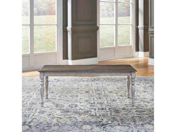 Ocean Isle Bench (RTA) Chairs & Benches Antique White w/ Weathered Pine