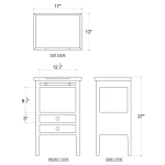 Eton 2 Drawer Side Table W/ Pull Out Shelf - Image 8