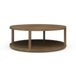 Cohan Round Coffee Table W/ Wood Shelf