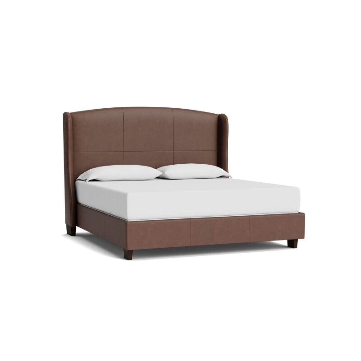 5d19025331fa30d17d39c82dda22c509 Paris Leather Upholstered Bed - Image 1