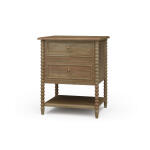 Cholet 2 Drawer Bedside Table W/ Shelf