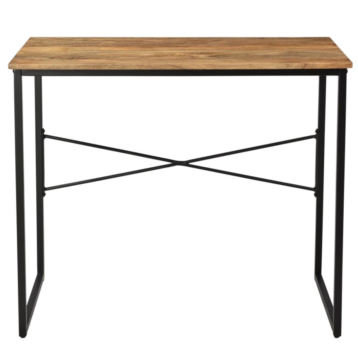 5dc53fd07bd0f9a9680a05389be47501 Erik Solid Mango and Iron Writing Desk - Image 1