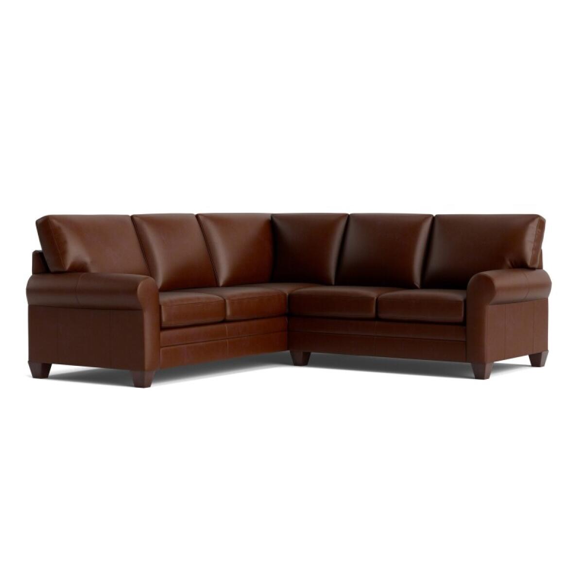 Carolina Leather L-Shaped Roll Arm Sectional Sectionals Bassett Furniture 2 Carolina Leather L-Shaped Roll Arm Sectional Sectionals Bassett Furniture 2