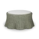 Newport Rattan Ottoman W/ Cushion - Image 6