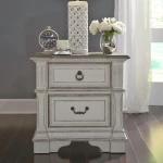 Abbey Park 2 Drawer Night Stand w/ Charging Station