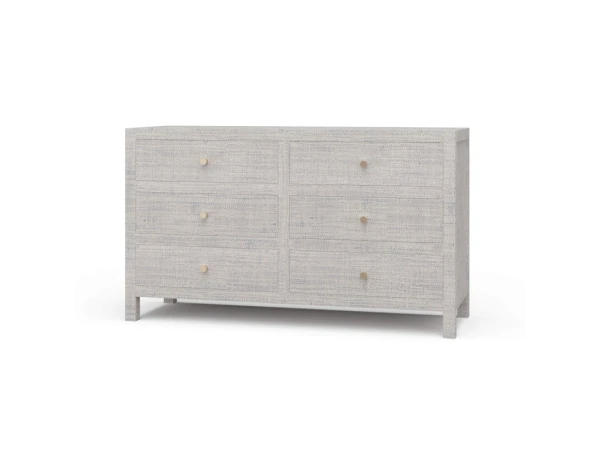 Kagu 6 Drawer Dresser W/ Raffia Dressers Bramble