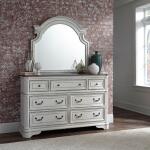 Magnolia Manor King Uph Bed, Dresser & Mirror, Chest, Night Stand - Image 3
