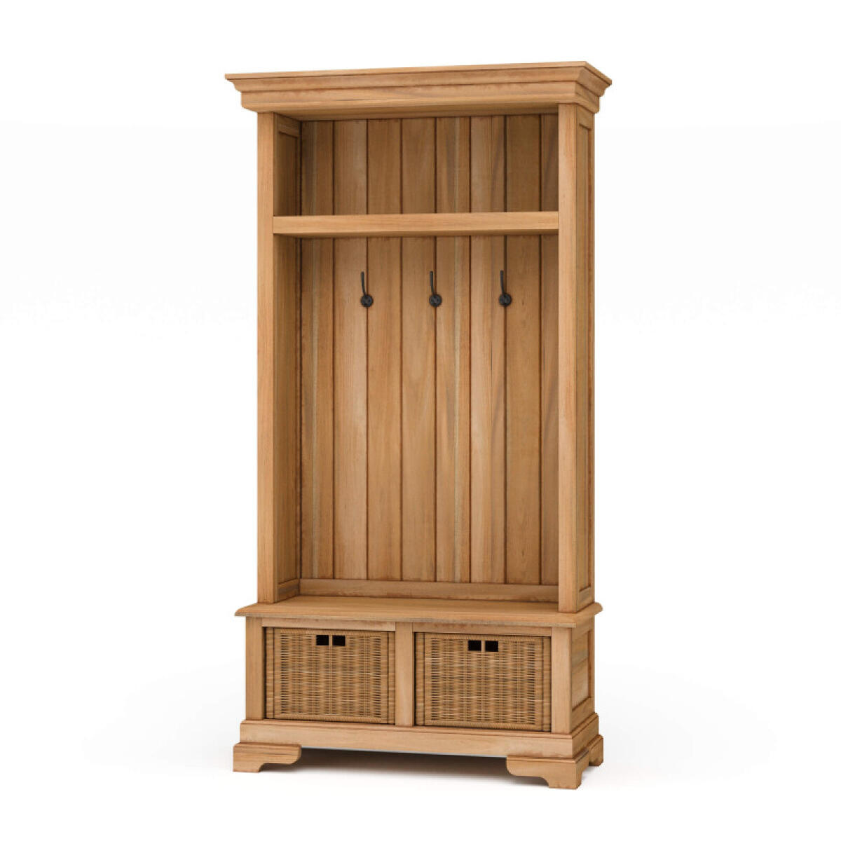 5e810ccb3d0272221b42fdf2bea63092 Homestead Hallstand W/ Rattan Baskets - Image 1