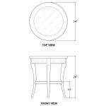 Bradley Round Side Table Chairside Tables Blue 14