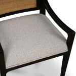 Milano Dining Chair W/ Upholstered Seat & Rattan Back - Image 9