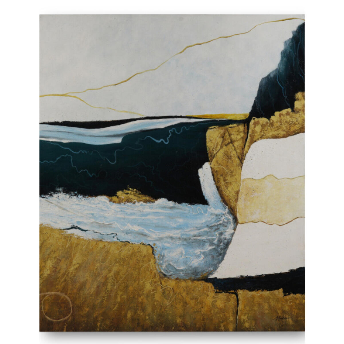 Golden Reverie On Canvas 36 X 48 W/o Frame Wall Decor Blue 2 Golden Reverie On Canvas 36 X 48 W/o Frame Wall Decor Blue 2