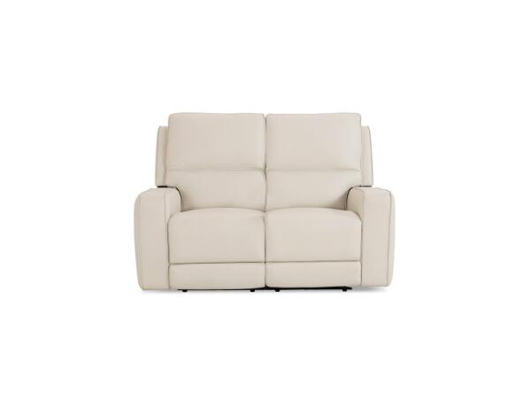 Raymond Leather Power Reclining Loveseat Sofas Bassett Furniture