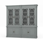 Fiona 2 Piece Display Cabinet W/ Glass Shelves