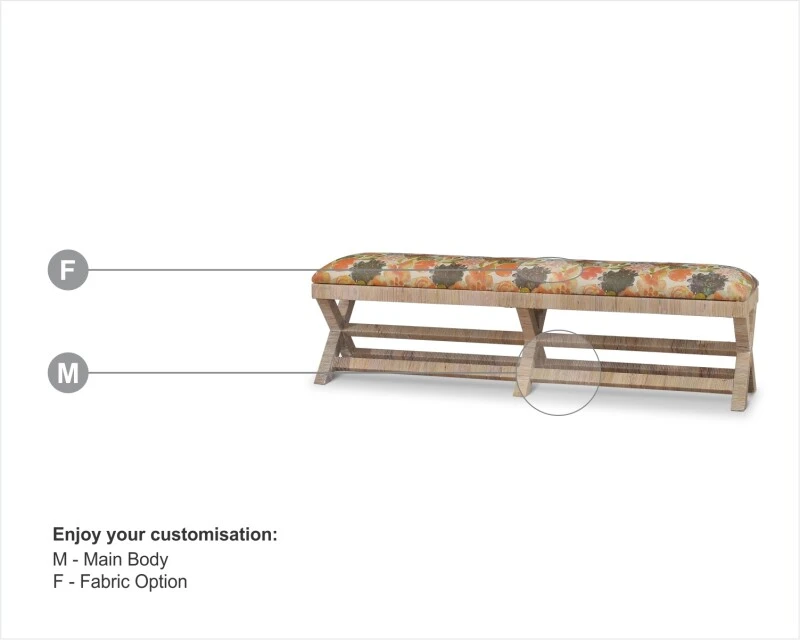 5f89f778ad982a11d84911730d298f26 Renoir Rattan X Bench - Image 1