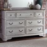 Magnolia Manor 5 Drawer Chest Chests Antique White & Weathered Bark 20
