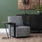 Serengetti Swivel Accent Chair Chairs Black 12