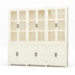 Madrone 12 Door Display Cabinet W/ Glass Shelves