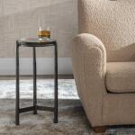 Eternity Indoor-outdoor Accent Table, Gunmetal Chairside Tables Black 13