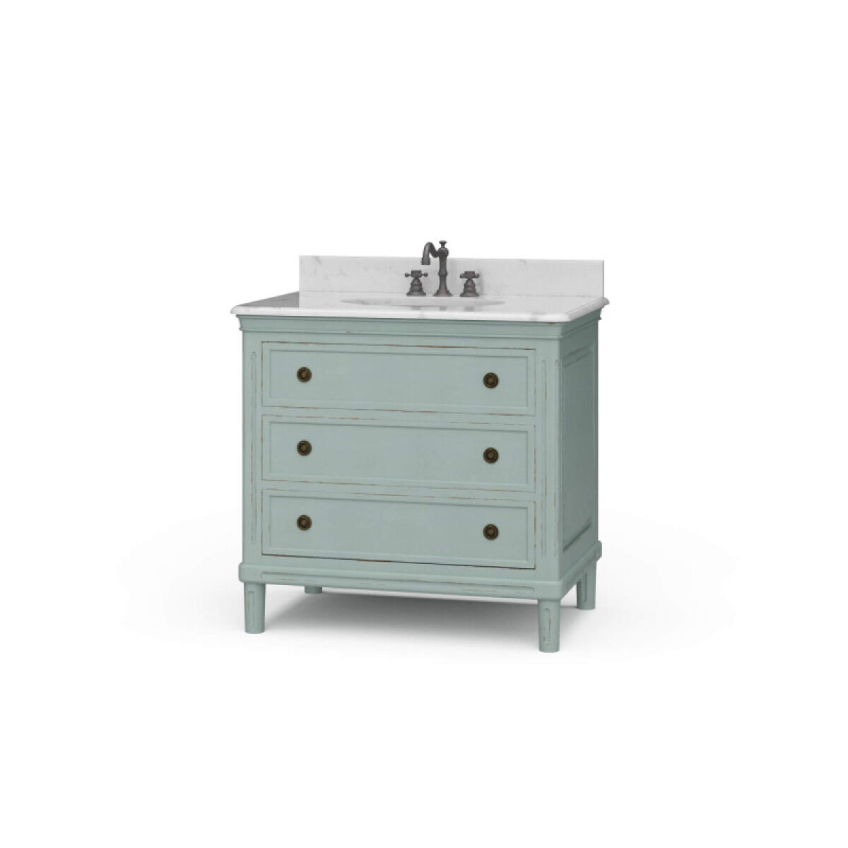 6051639ec24c598daa3af32ea10d6f28 Hayward Single Vanity W/ Sink & Marble Top - Image 1
