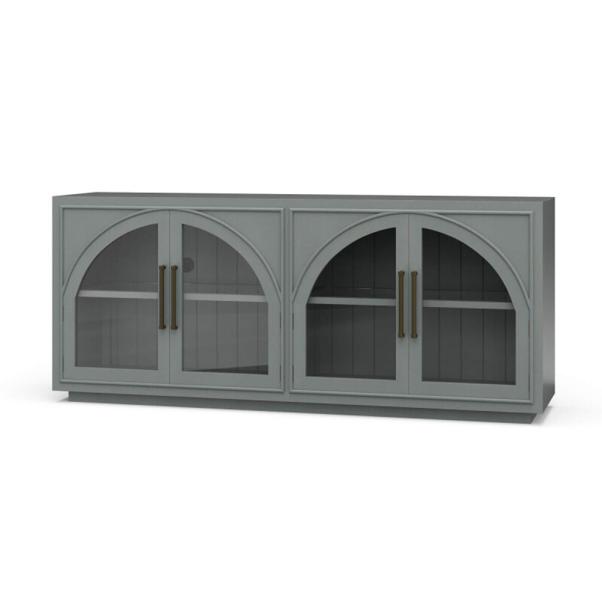 605c6e7a6fec3cde000497869695eb17 Vannes 4 Door Sideboard W/ Glass Shelves - Image 1