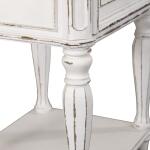 Magnolia Manor Leg Night Stand Nightstands Antique White & Weathered Bark 24