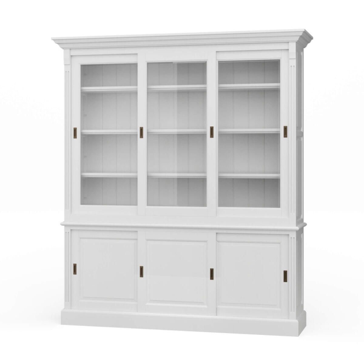 6077e3c6ecde793cdbca5b62e5dd7bce Hudson 88'' Bookcase W/ 3 Sliding Doors - Image 1