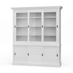 Hudson 88'' Bookcase W/ 3 Sliding Doors