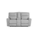 Kenneth Leather Power Reclining Loveseat with Center Console Sofas Bassett Furniture 11