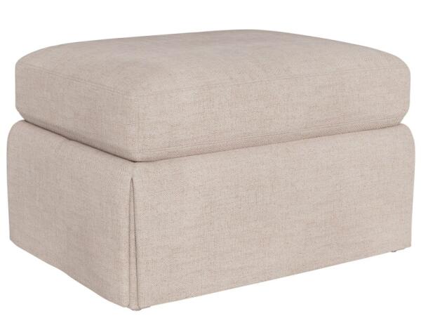 Hudson Skirted Ottoman -Special Order Ottomans & Poufs Cream 7