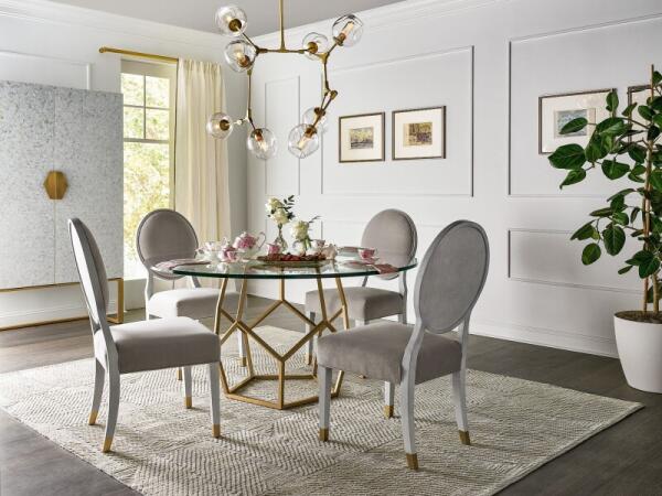 Love. Joy. Bliss.-Miranda Kerr Home Love Joy Bliss Oval Side Chair Chairs & Benches Alabaster 11