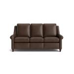Magnificent Motion Leather Roll Arm Reclining Sofa
