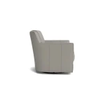 New American Living Leather Thin Track Arm Swivel Glider Chair - Image 3