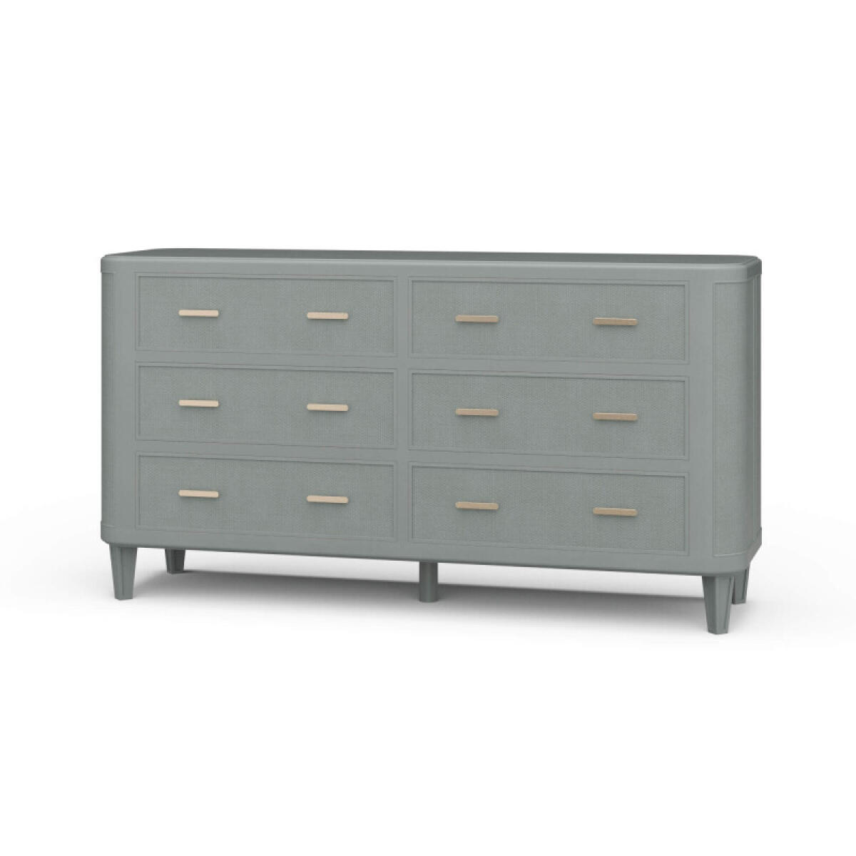 615aa75237f62d4a74781b1696d82cc7 Lexington 6 Drawer Dresser W/ Rattan - Image 1