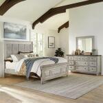 Heartland King Opt California Panel Bed, Dresser & Mirror