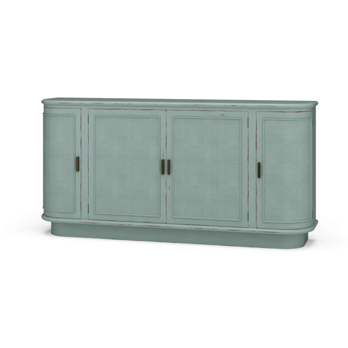619849b4dab3cb3df7c603f28ef8e8ec Dakota Oval 4 Door Sideboard W/ Rattan Panels - Image 1