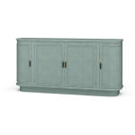 Dakota Oval 4 Door Sideboard W/ Rattan Panels