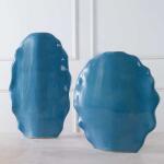 Ruffled Feathers Vases, Blue, S/2 - Image 9