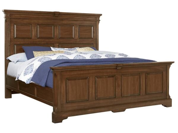 Heritage King Mansion Bed With Decorative Rails Beds Amish Cherry