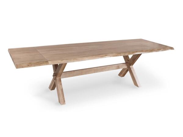 Crossbuck Live Edge Dining Table with Extendable Leaves Dining Tables Bassett Furniture