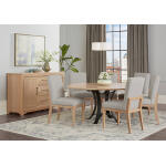 Crafted Cherry Dining By Ben & Erin Napier Uph Side Chair Oatmeal Fabric - 154-030B - Image 7
