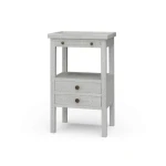 Eton 2 Drawer Side Table W/ Pull Out Shelf