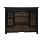 Meritage Jr Executive Credenza Hutch Office Storage Aged Charcoal w/ Rub Thru & Caramel 13